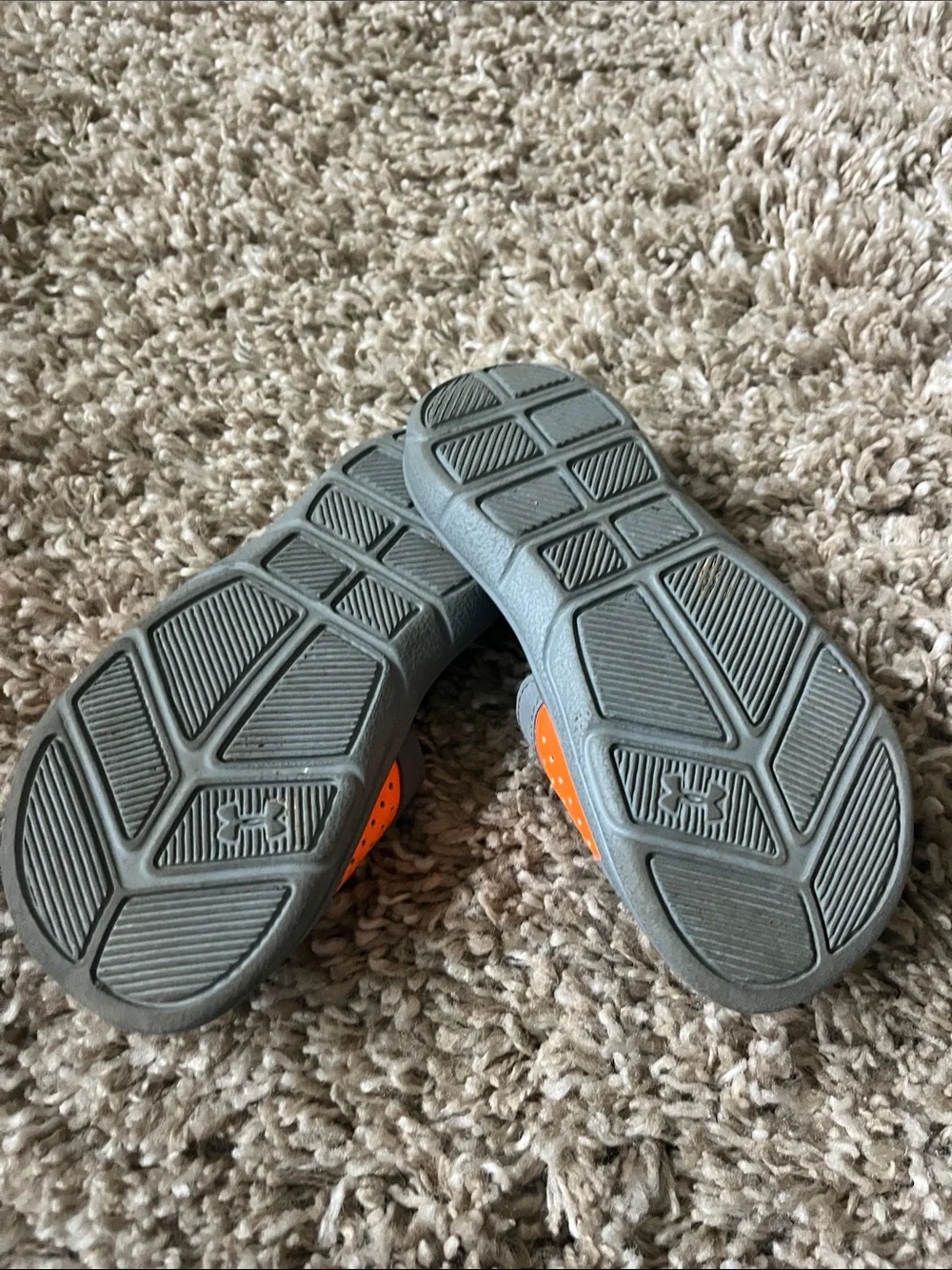 Under Armour Kids' Gray & Orange Slide Sandals
